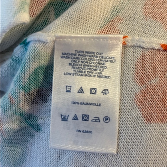 NWT Lands End Green Floral Cardigan - Women’s Size Small - Picture 6 of 7